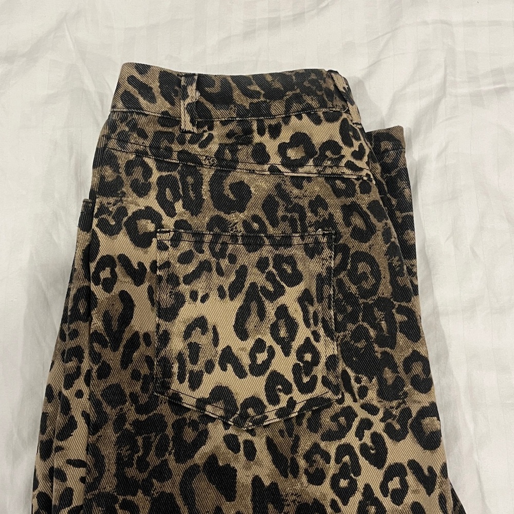 Cider Tan and Black Leopard Print Jeans - Picture 4 of 4